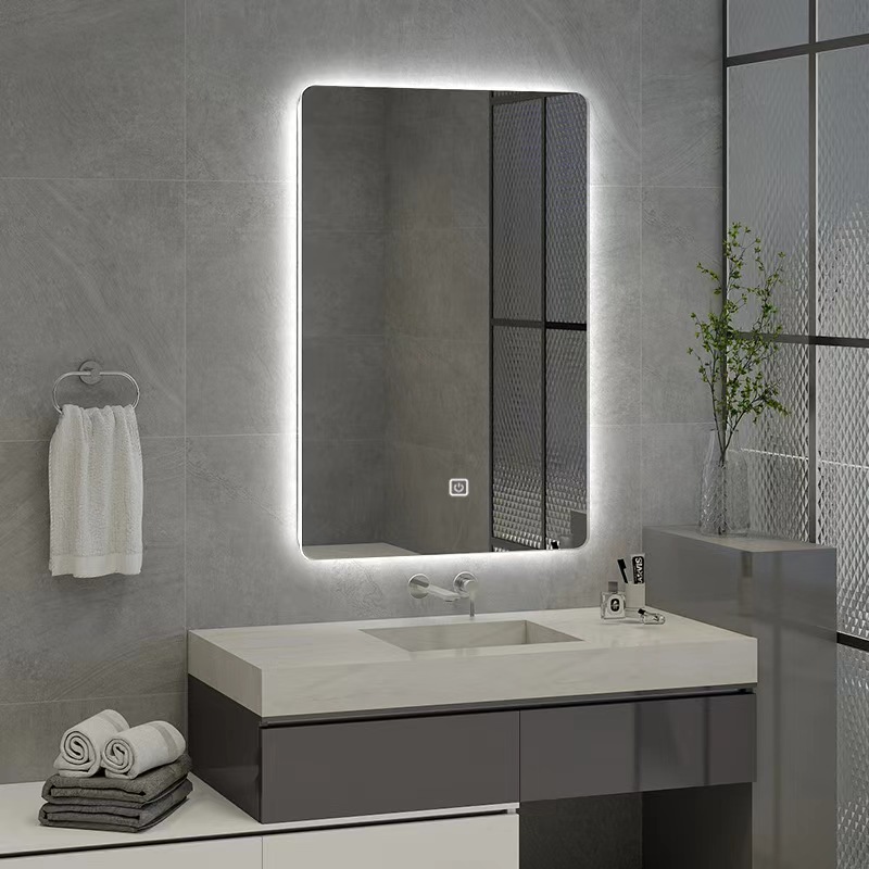 Square backlit mirror hotsell